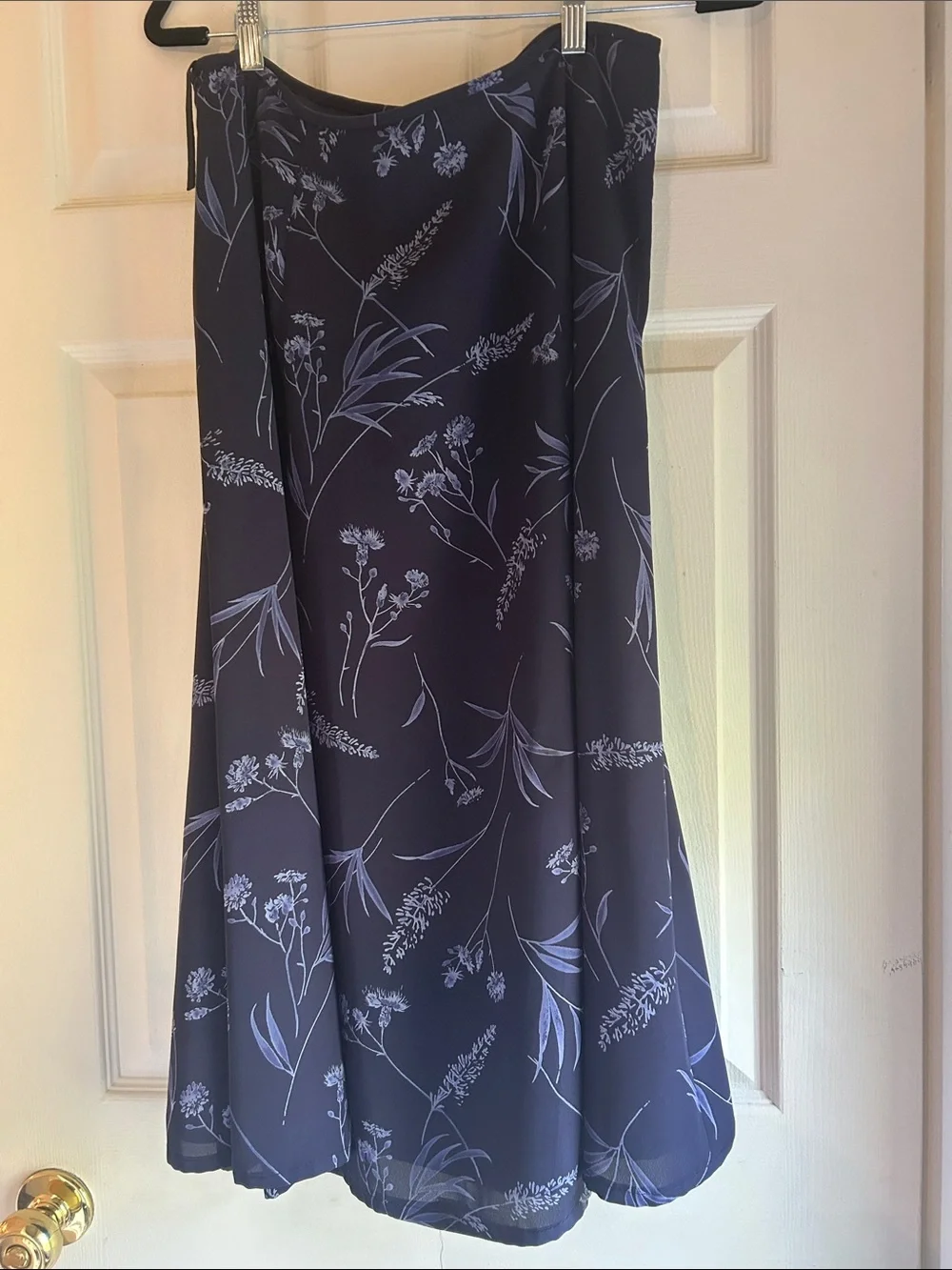 Kasper Navy Floral Midi Skirt with Matching Navy Jacket